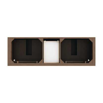 Brookfield 72" Double Vanity, Pecan, w/ 3 CM Charcoal Soapstone Silestone Top