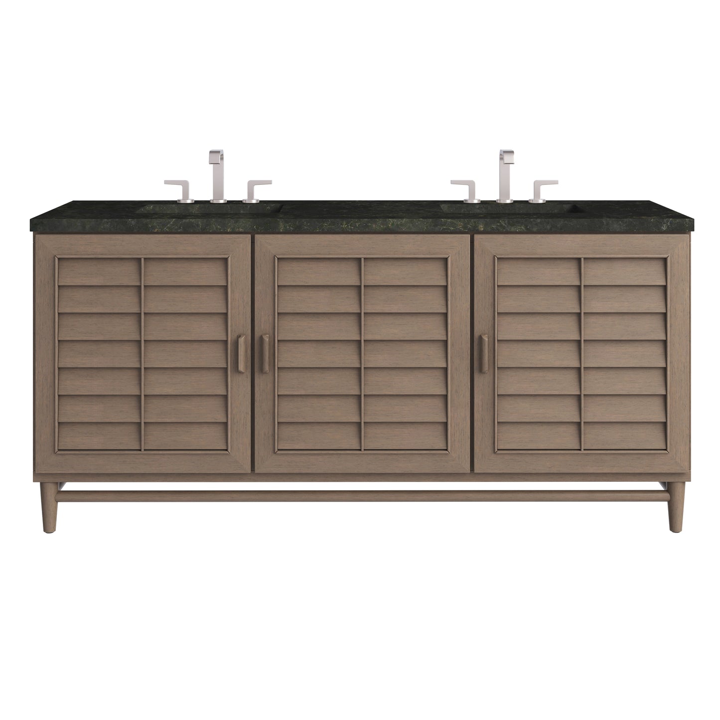 Renovate for Less Atlanta Portland 72" Double Vanity, Whitewashed Walnut, w/ 3 CM Phantome Eclos Top