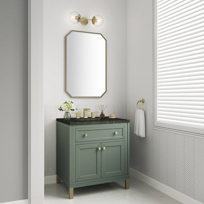 Renovate for Less Atlanta Chicago 30" Single Vanity, Smokey Celadon, w/ 3 CM Phantome Eclos Top
