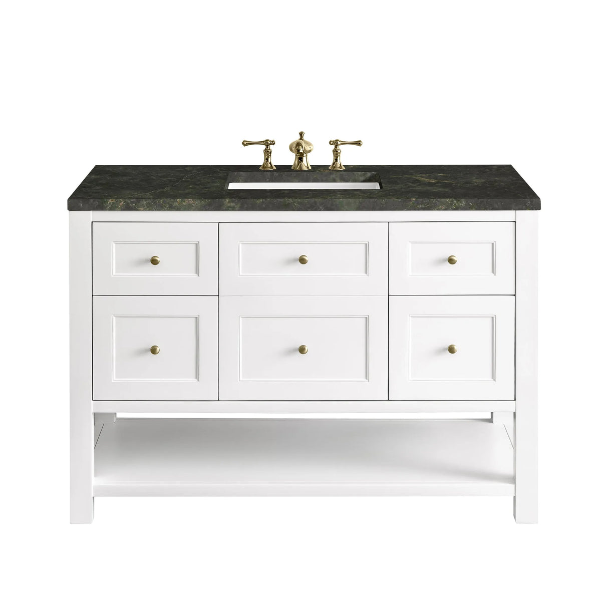 Breckenridge 48" Single Vanity, Bright White, w/ 3 CM Phantome Eclos Top