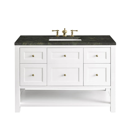 Breckenridge 48" Single Vanity, Bright White, w/ 3 CM Phantome Eclos Top