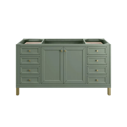 Chicago 60" Single Vanity, Smokey Celadon, w/ 3 CM Ethereal Noctis Silestone® Top