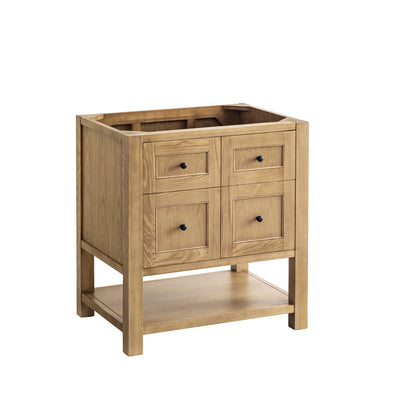 Renovate for Less Atlanta Breckenridge 30" Single Vanity, Light Natural Oak, w/ 3 CM Siberian Silestone Top