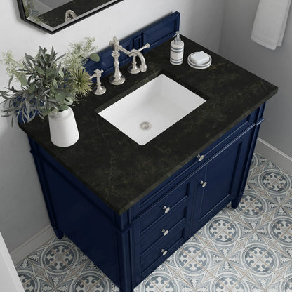 Brittany 36" Single Vanity, Victory Blue, w/ 3 CM Phantome Eclos Top