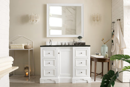 Renovate for Less Atlanta De Soto 48" Single Vanity, Bright White, w/ 3 CM Phantome Eclos Top