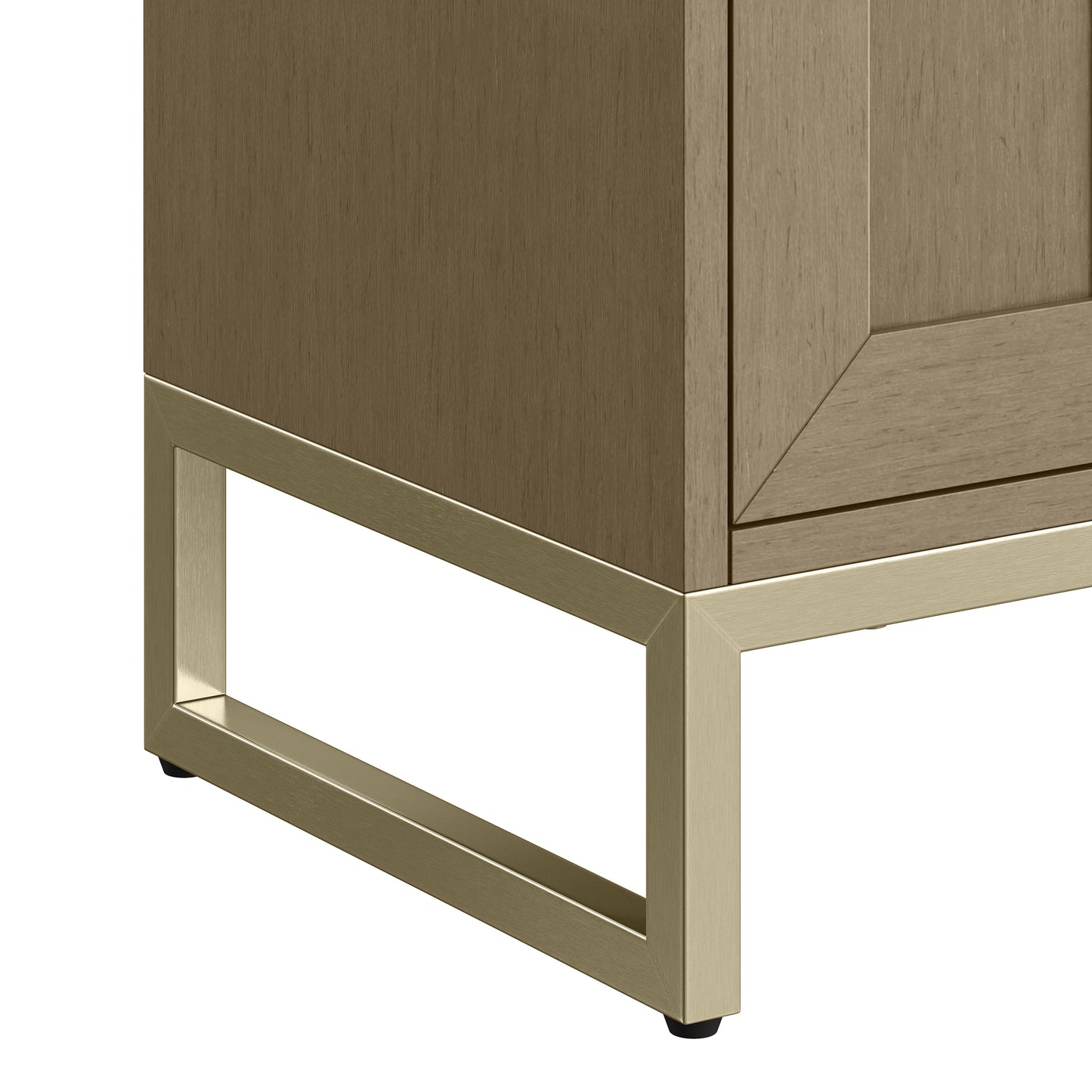 Renovate for Less Atlanta Chianti 24" Single Cabinet, Walnut Whisper, Champagne Brass