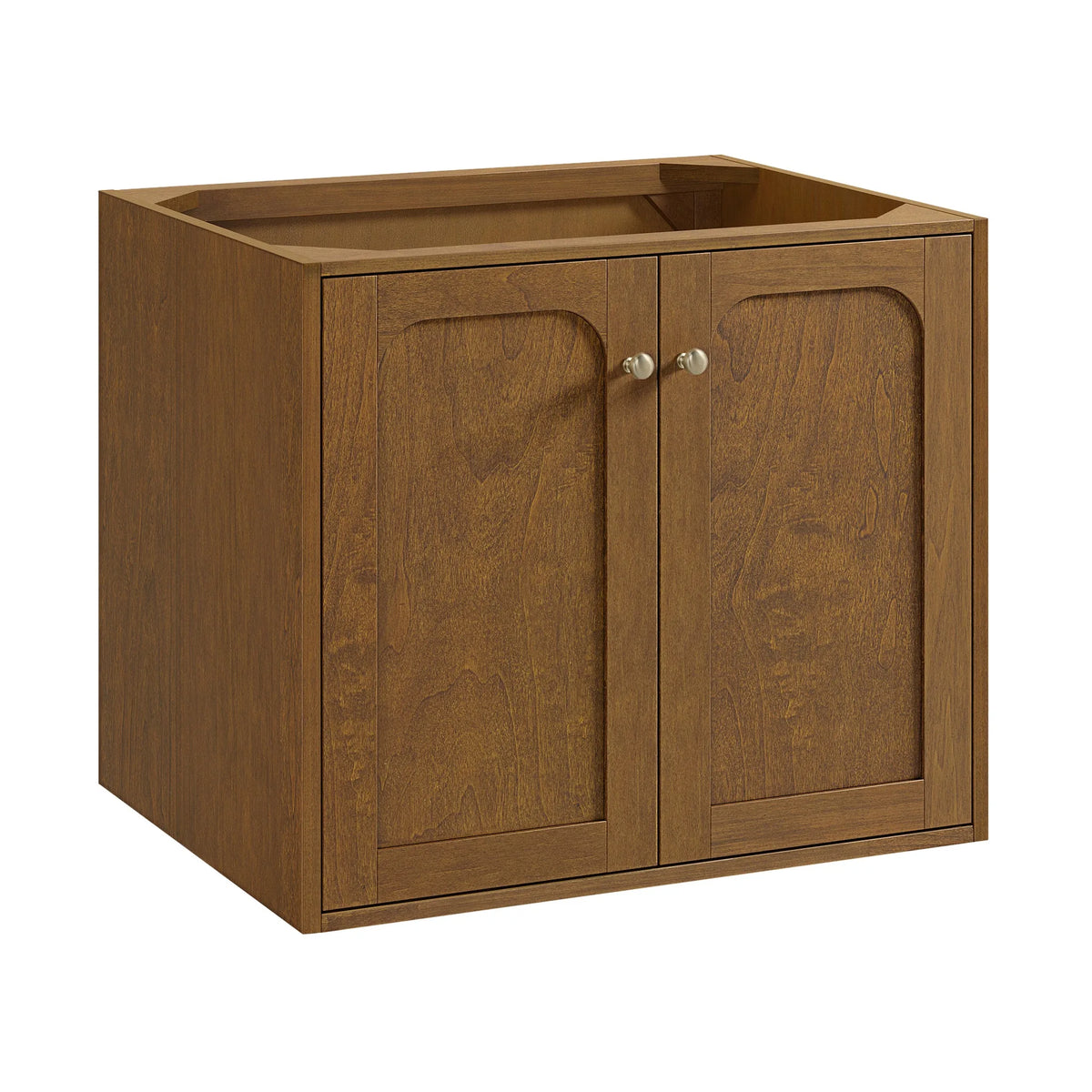 Laurent 30" Single Vanity, Honey Oak w/ Single Hole 3 CM White Zeus Silestone Top and Matching Backsplash