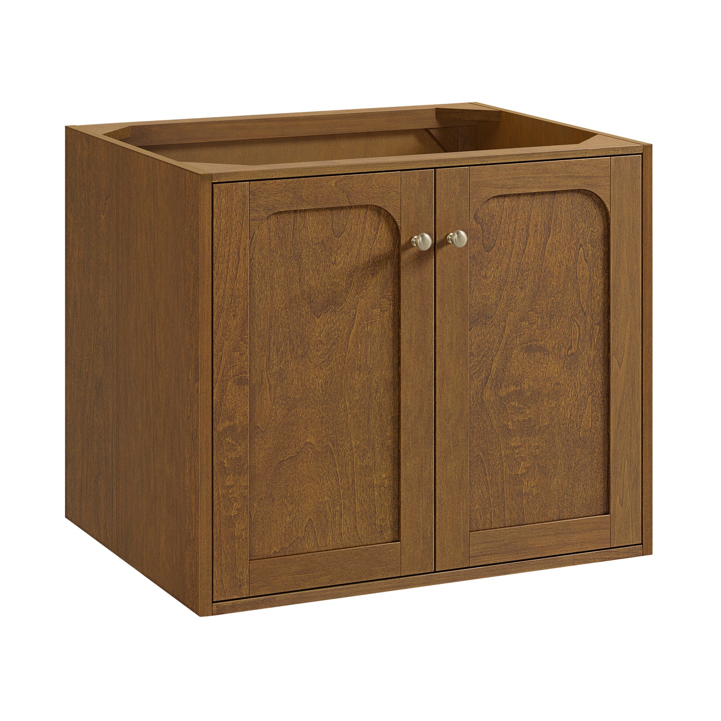 Renovate for Less Atlanta Laurent 30" Single Vanity, Honey Oak w/ 3 CM Charcoal Soapstone Silestone Top