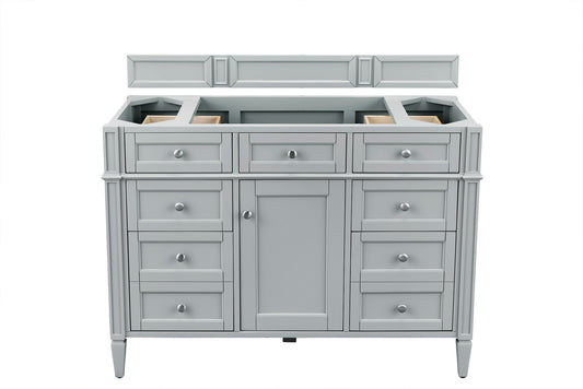 Renovate for Less Atlanta Brittany 48" Single Vanity, Urban Gray w/ 3 CM Eternal Jasmine Pearl Silestone Top
