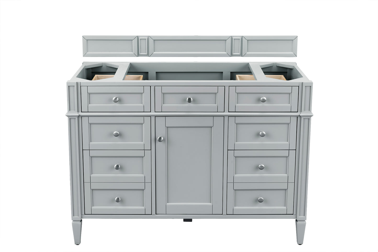 Renovate for Less Atlanta Brittany 48" Single Vanity, Urban Gray, w/ 3 CM Tajnar Eclos Top w/FreePower Wireless Charger