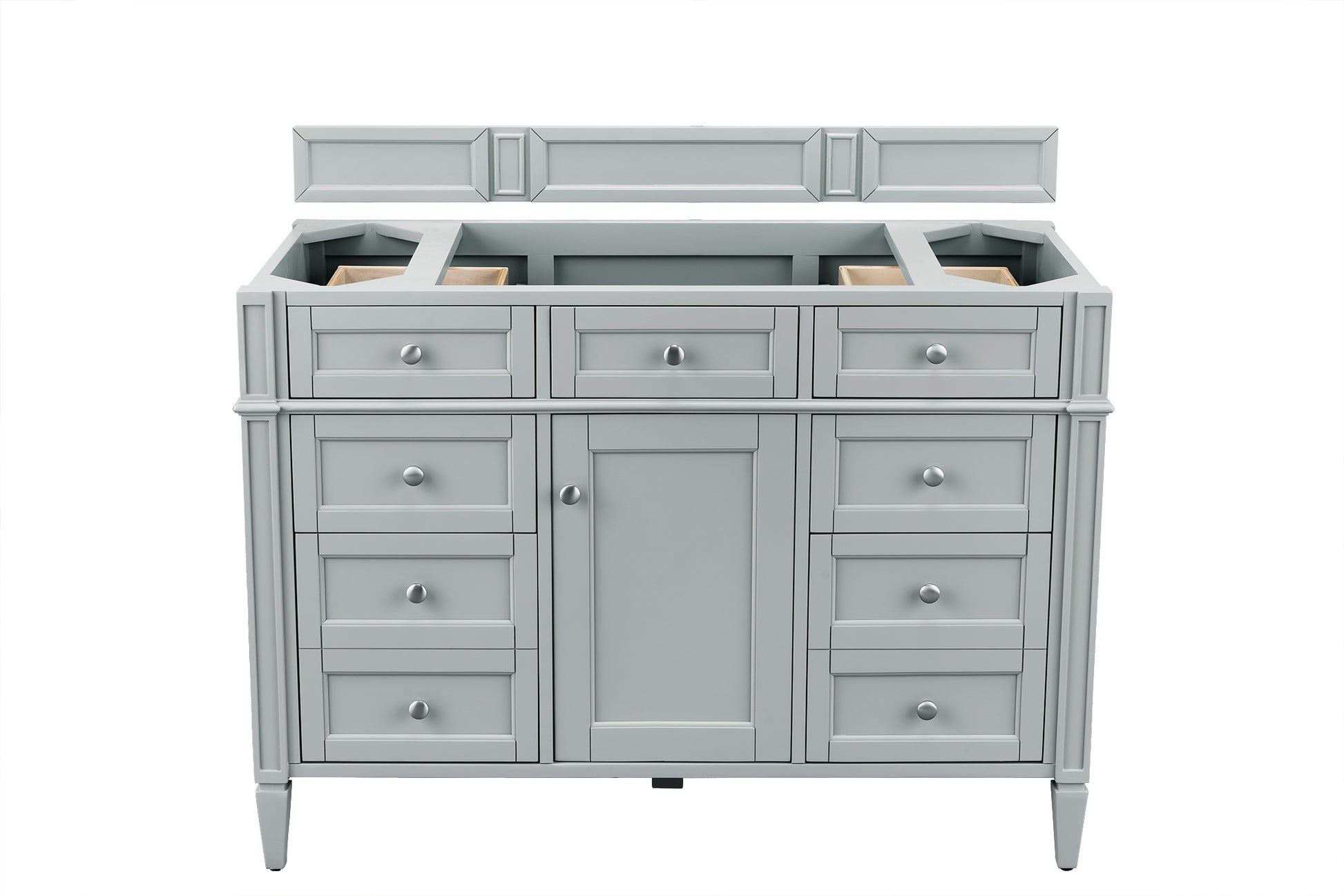 Renovate for Less Atlanta Brittany 48" Single Vanity, Urban Gray, w/ 3 CM Tajnar Eclos Top w/FreePower Wireless Charger