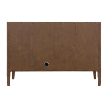 Myrrin 48" Single Vanity, Mid Century Walnut w/ 3 CM Eternal Jasmine Pearl Silestone Top