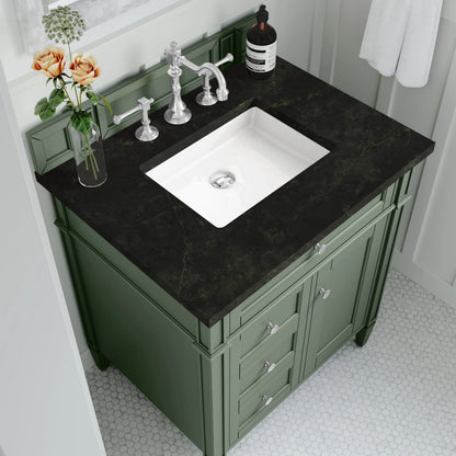 Brittany 30" Single Vanity, Smokey Celadon, w/ 3 CM Phantome Eclos Top