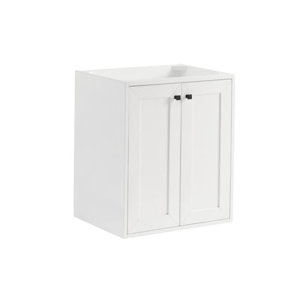 Renovate for Less Atlanta Chianti 24" Single Cabinet, Glossy White, Matte Black