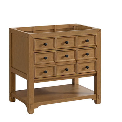 Renovate for Less Atlanta Malibu 36" Single Vanity, Amber Birch w/ 3 CM Victorian Silver Top