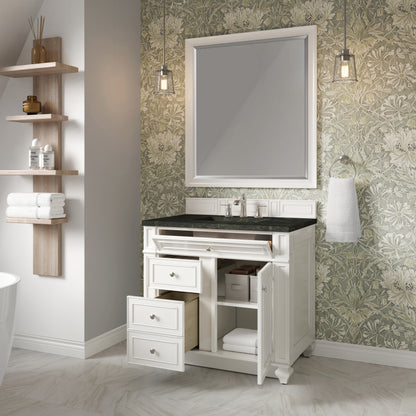 Renovate for Less Atlanta Bristol 36" Single Vanity, Bright White, w/ 3 CM Phantome Eclos Top