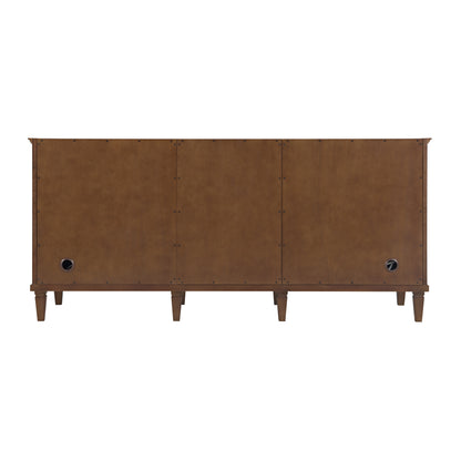 Renovate for Less Atlanta Lorelai 72"Double Vanity, Mid-Century Walnut w/ 3 CM Ethereal Noctis Silestone Top