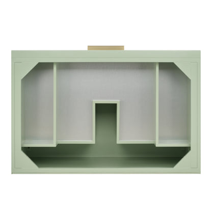Renovate for Less Atlanta Emmeline 36" Single Vanity, Pistachio w/ 3 CM Eternal Jasmine Pearl Top