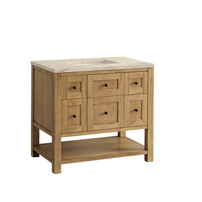 Renovate for Less Atlanta Breckenridge 36" Single Vanity, Light Natural Oak, w/ 3 CM Tajnar Eclos Top