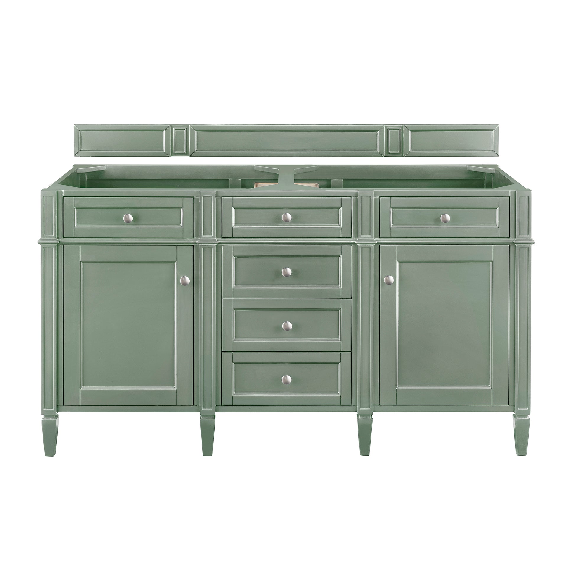 Renovate for Less Atlanta Brittany 60" Double Vanity, Smokey Celadon, w/ 3 CM Phantome Eclos Top