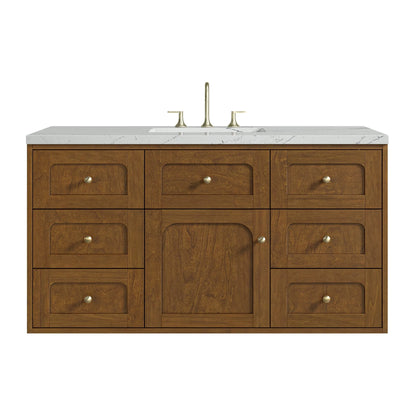 Laurent 48" Single Vanity, Honey Oak w/ 3 CM Ethereal Noctis Silestone Top