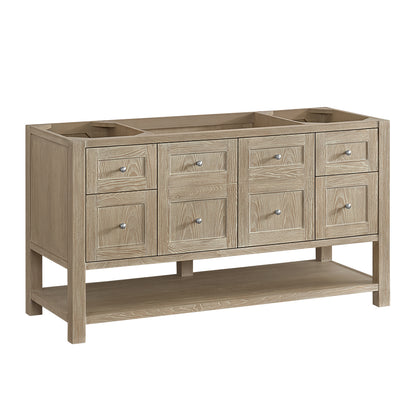 Renovate for Less Atlanta Breckenridge 60" Single Vanity, Whitewashed Oak, w/ 3 CM Tajnar Eclos Top