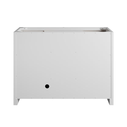 Renovate for Less Atlanta Bellshire 48" Single Vanity, Bright White w/ 3 CM Phantome Eclos Top
