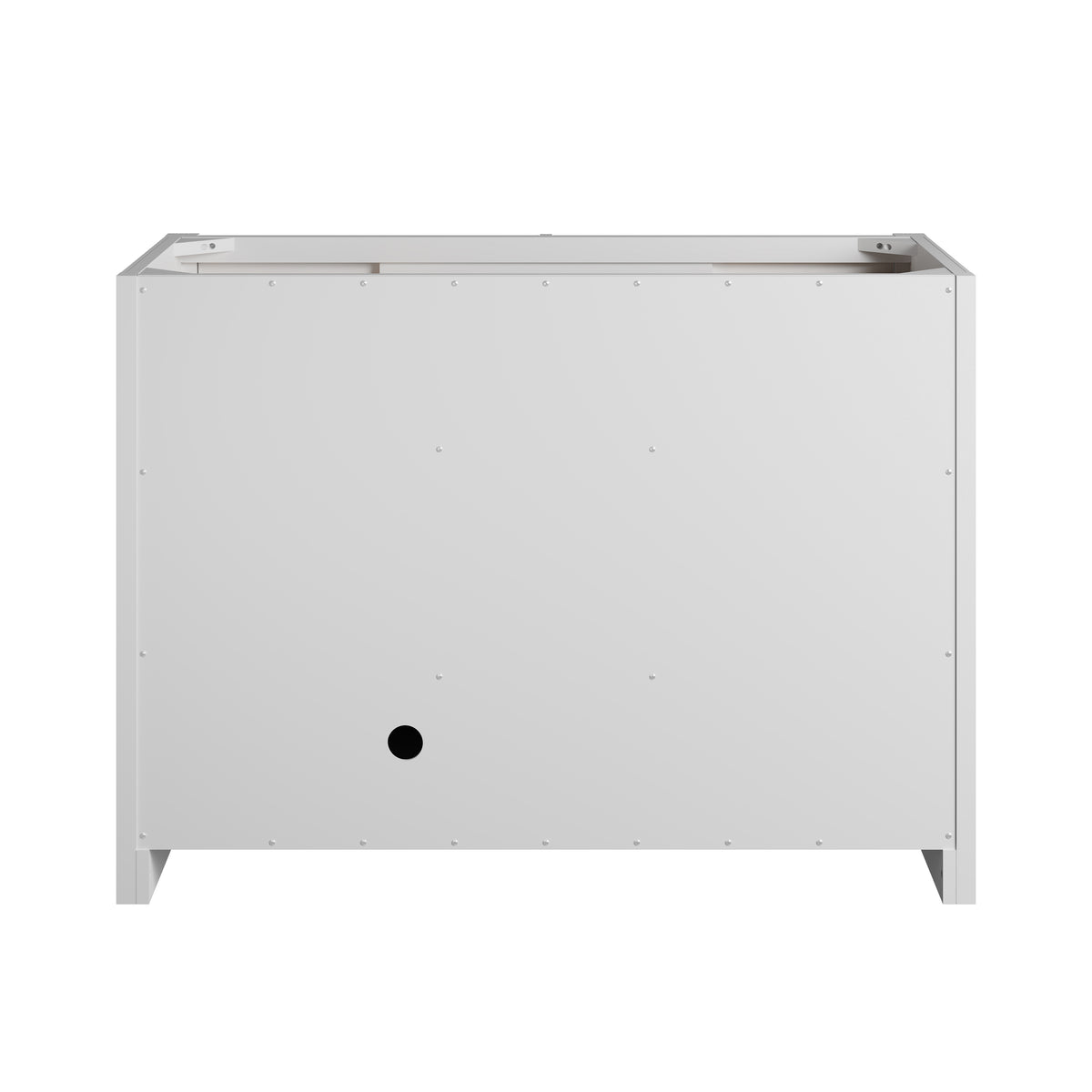 Bellshire 48" Single Vanity, Bright White w/ 3 CM Eternal Jasmine Pearl Silestone Top