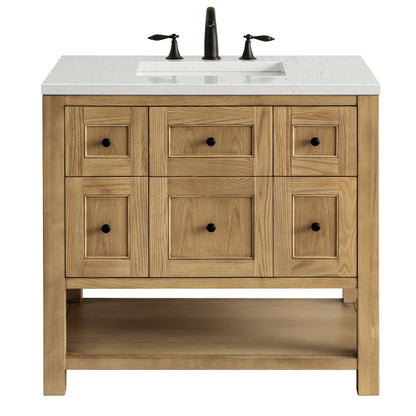 Renovate for Less Atlanta Breckenridge 36" Single Vanity, Light Natural Oak w/ 3 CM Lime Delight Top