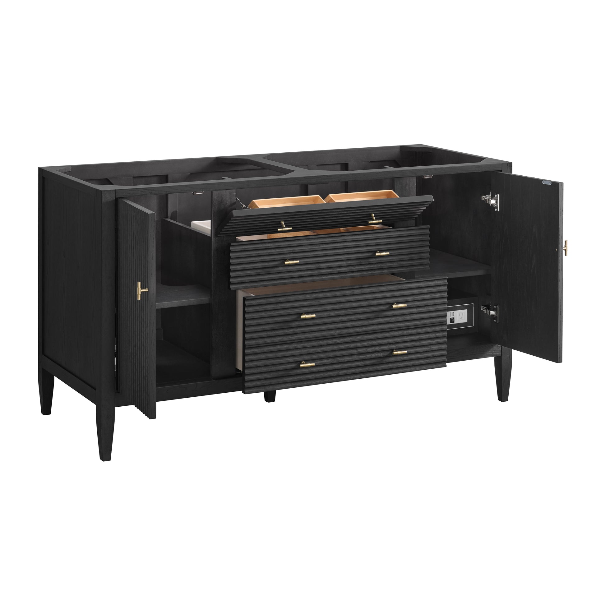 Renovate for Less Atlanta Myrrin 60" Double Vanity, Carbon Oak