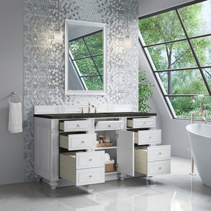 Renovate for Less Atlanta Bristol 60" Single Vanity, Bright White, w/ 3 CM Phantome Eclos Top