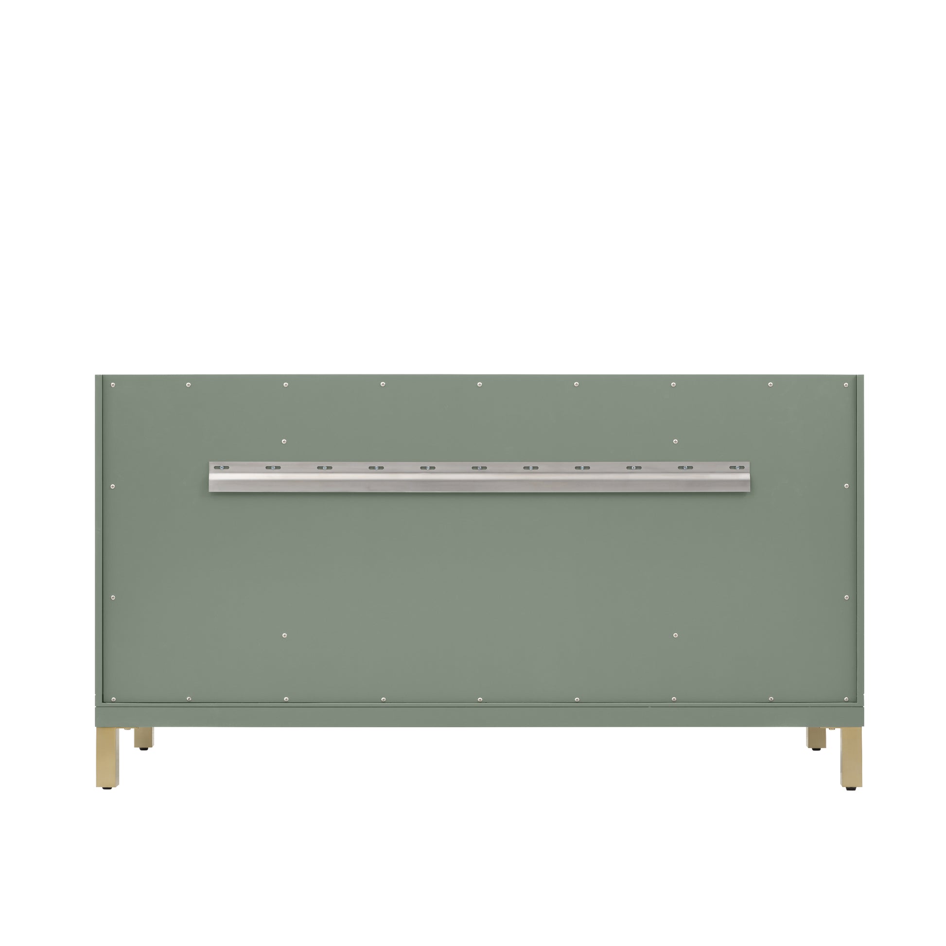 Renovate for Less Atlanta Chicago 60" Single Vanity, Smokey Celadon, w/ Single Hole 3CM White Zeus Silestone® Top & Backsplash