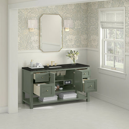 Breckenridge 60" Single Vanity, Smokey Celadon, w/ 3 CM Phantome Eclos Top