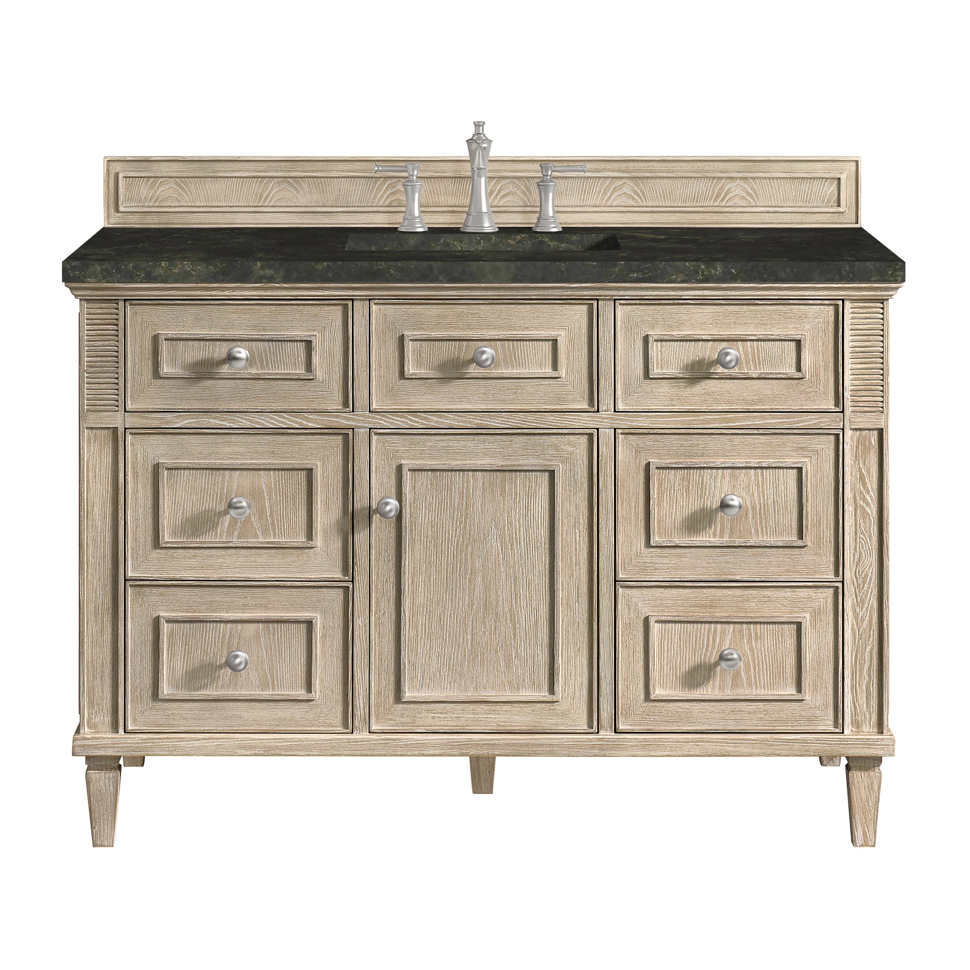 Renovate for Less Atlanta Lorelai 48" Single Vanity, Whitewashed Oak, w/ 3 CM Phantome Eclos Top