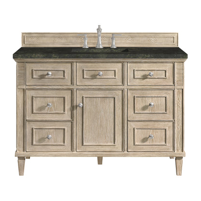 Renovate for Less Atlanta Lorelai 48" Single Vanity, Whitewashed Oak, w/ 3 CM Phantome Eclos Top