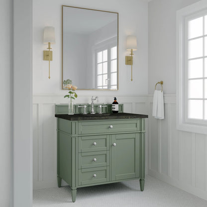 Brittany 36" Single Vanity, Smokey Celadon, w/ 3 CM Phantome Eclos Top