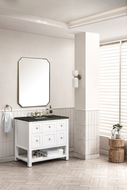 Renovate for Less Atlanta Breckenridge 36" Single Vanity, Bright White, w/ 3 CM Phantome Eclos Top