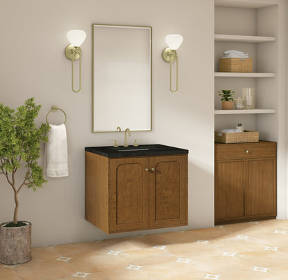 Renovate for Less Atlanta Laurent 30" Single Vanity, Honey Oak w/ 3 CM Phantome Eclos Top