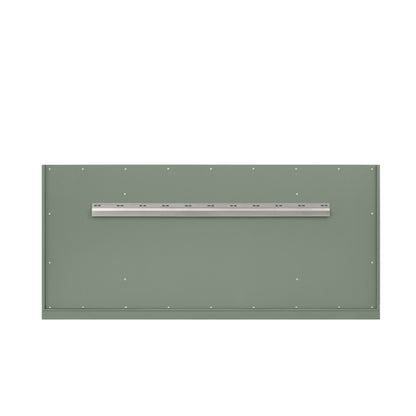 Renovate for Less Atlanta Chicago 60" Single Vanity, Smokey Celadon, w/ 3 CM Charcoal Soapstone Silestone® Top