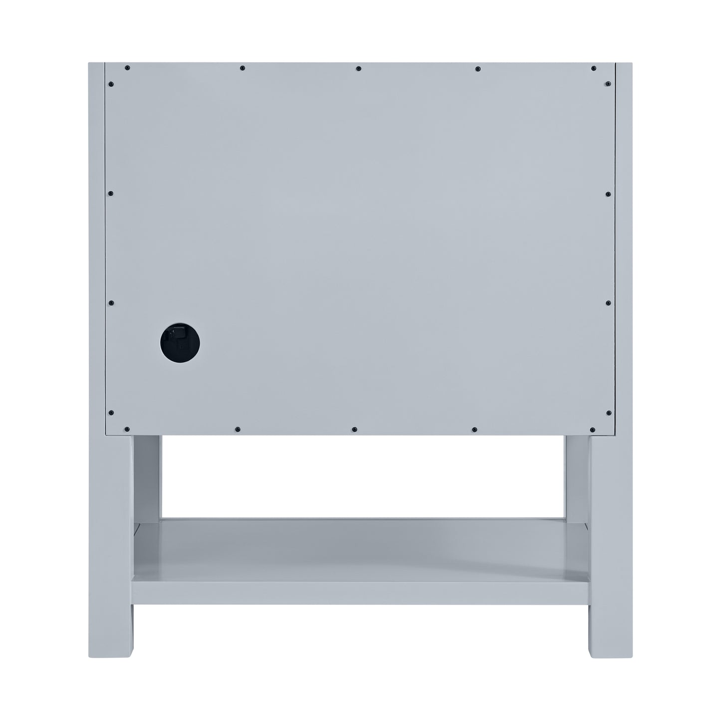 Renovate for Less Atlanta Breckenridge 30" Single Vanity, Serenity Blue, w/ Single Hole 3 CM White Zeus Quartz Top & Backsplash
