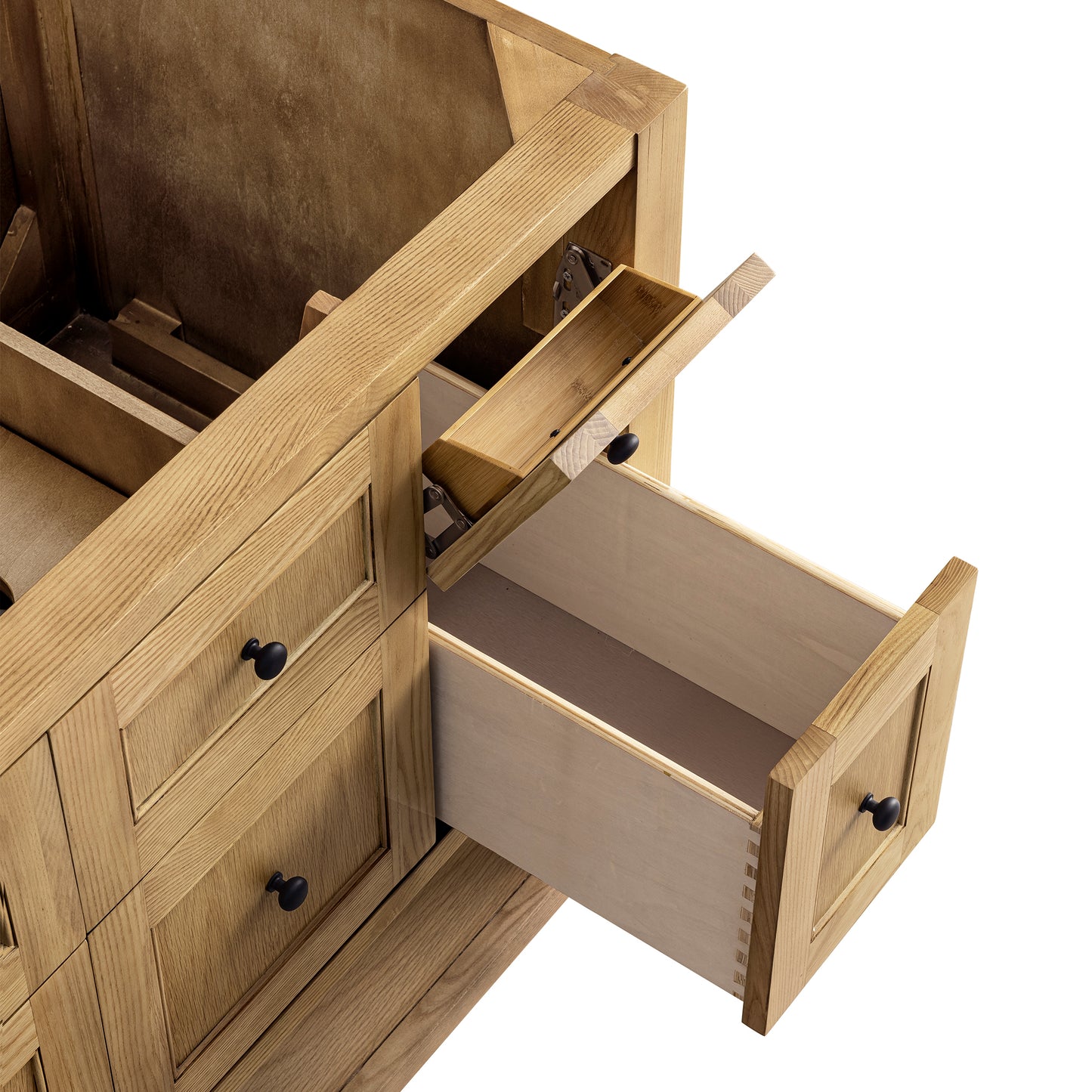 Renovate for Less Atlanta Breckenridge 36" Single Vanity, Light Natural Oak w/ 3 CM White Zeus Top