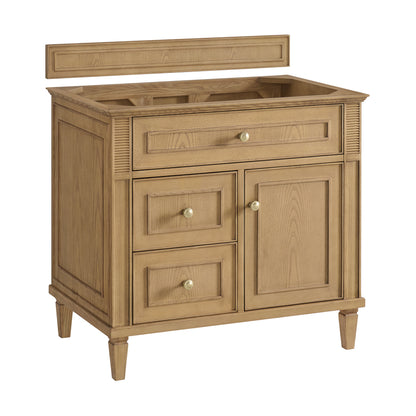 Renovate for Less Atlanta Lorelai 36" Single Vanity, Light Natural Oak w/ 3 CM Lime Delight Silestone Top
