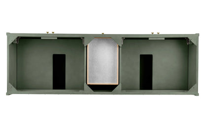 Chicago 72" Double Vanity, Smokey Celadon, w/ 3 CM Eternal Jasmine Pearl Silestone® Top