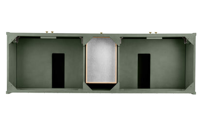 Renovate for Less Atlanta Chicago 72" Double Vanity, Smokey Celadon, w/ 3 CM Carrara Marble Top