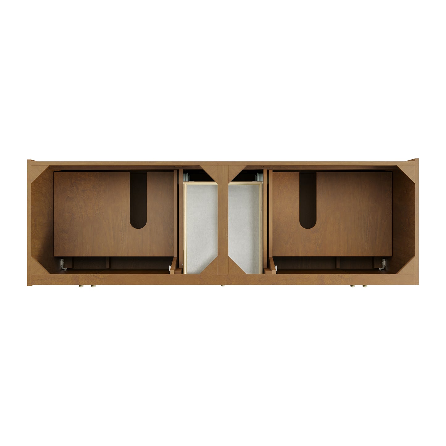 Renovate for Less Atlanta Laurent 72" Double Vanity, Honey Oak w/ 3 CM Tajnar Eclos Top