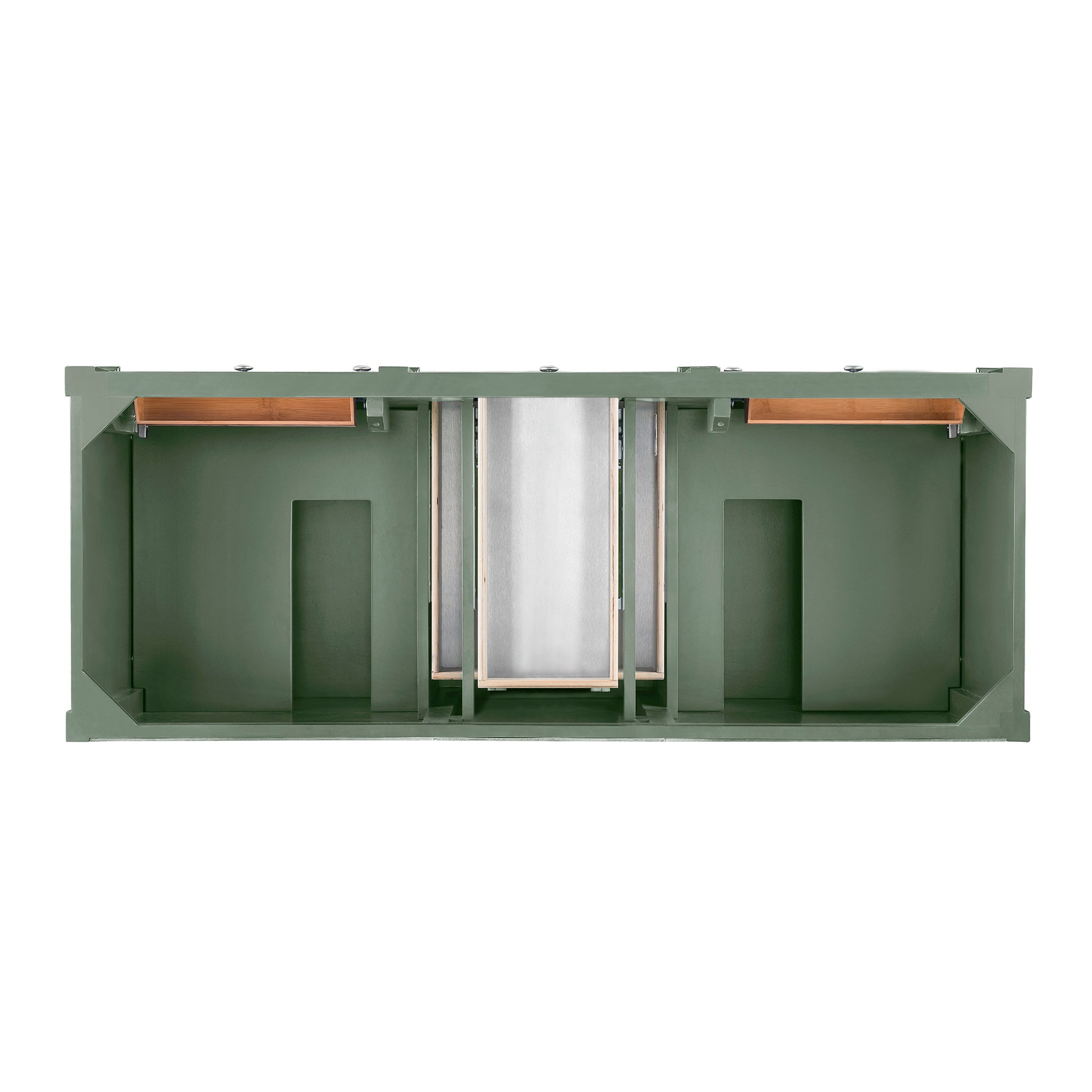 Renovate for Less Atlanta Brittany 60" Double Vanity, Smokey Celadon, w/ 3 CM Phantome Eclos Top