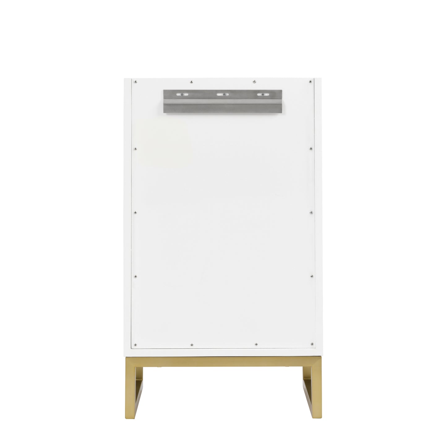 Renovate for Less Atlanta Chianti 20" Single Cabinet, Glossy White, Champagne Brass
