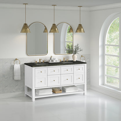 Renovate for Less Atlanta Breckenridge 60" Double Vanity, Bright White, w/ 3 CM Phantome Eclos Top