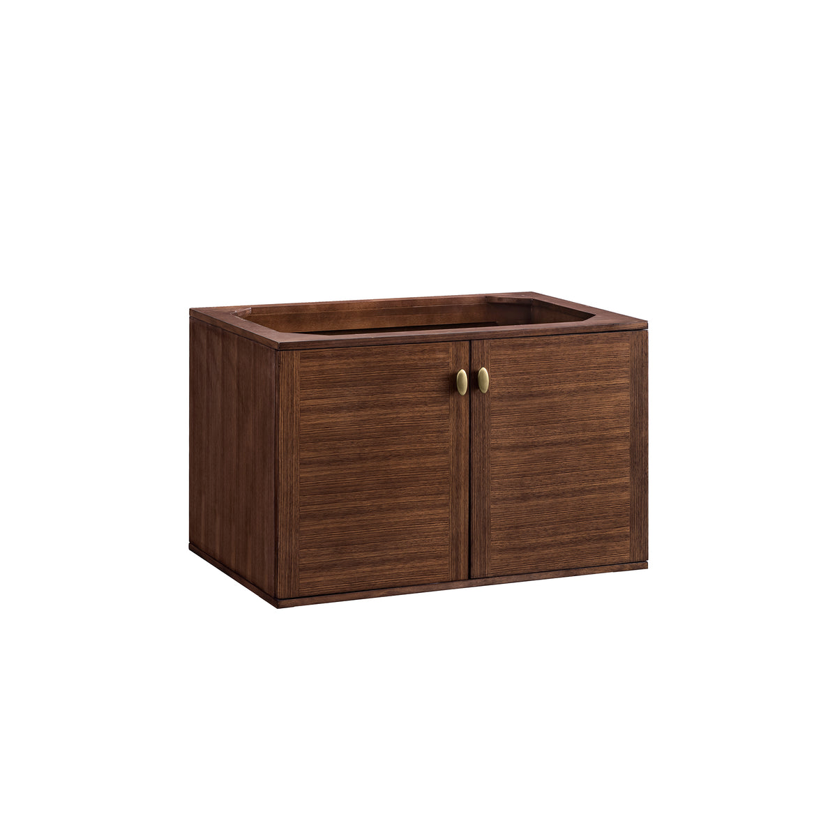 Renovate for Less Atlanta Amberly 36" Single Vanity, Mid-Century Walnut, w/ 3 CM Siberian Silestone Top