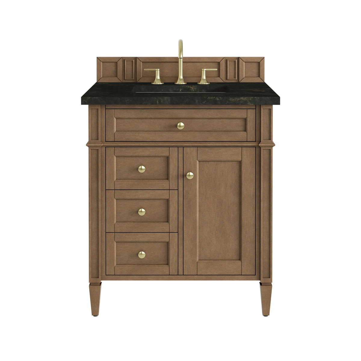 Brittany 30" Single Vanity, Pecan w/ 3 CM Phantome Eclos Top